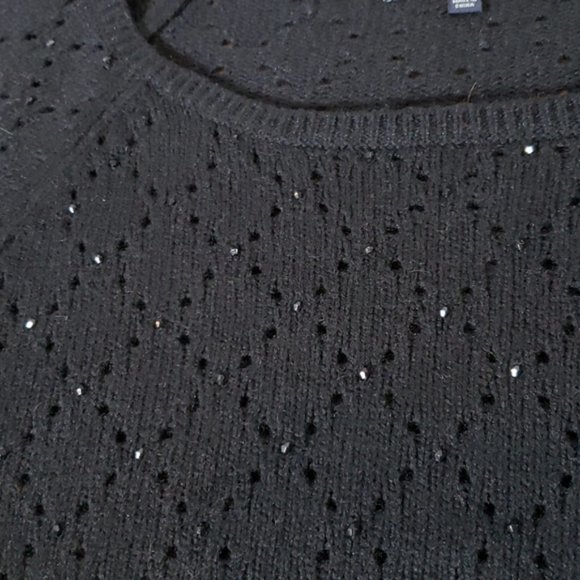 Anne Klein black beaded sweater - Picture 11 of 15